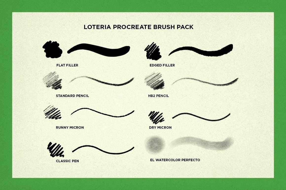 Procreate美式插画水彩墨水笔刷